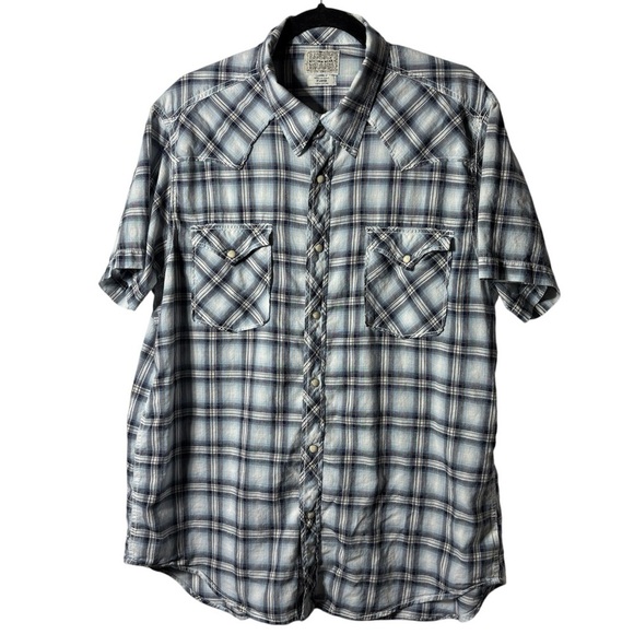 Lucky Brand Other - Lucky Brand Classic Western pearl snap Short Sleeve Shirt Size XL